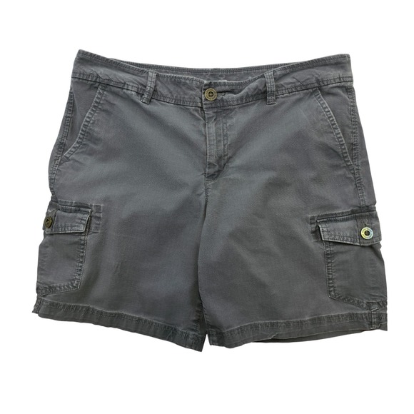 Eddie Bauer Women's Size 10 Cargo Shorts Gray Pockets Outdoor Hiking Travel - Picture 1 of 5
